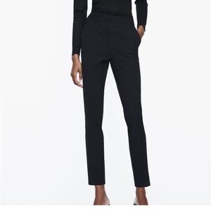 Zara Navy Trousers with Elastic Waistband